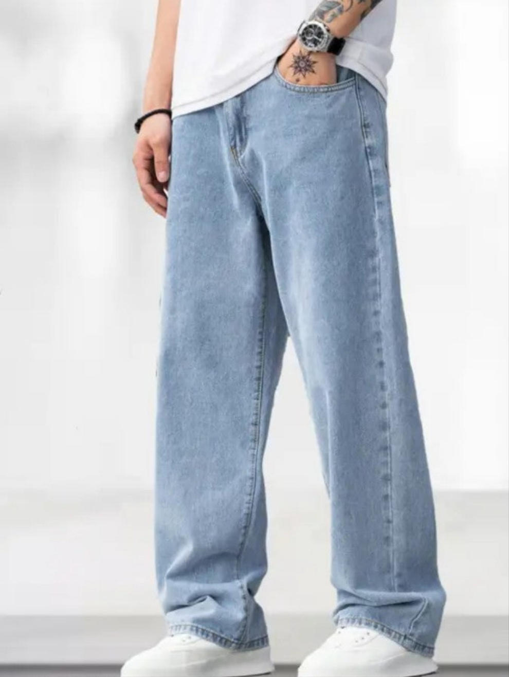 Rusticblooms Stylish And Comfortable Blue Baggy Jean