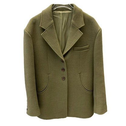 Niche Temperament Cool Handsome All-match Loose Woolen Suit Jacket