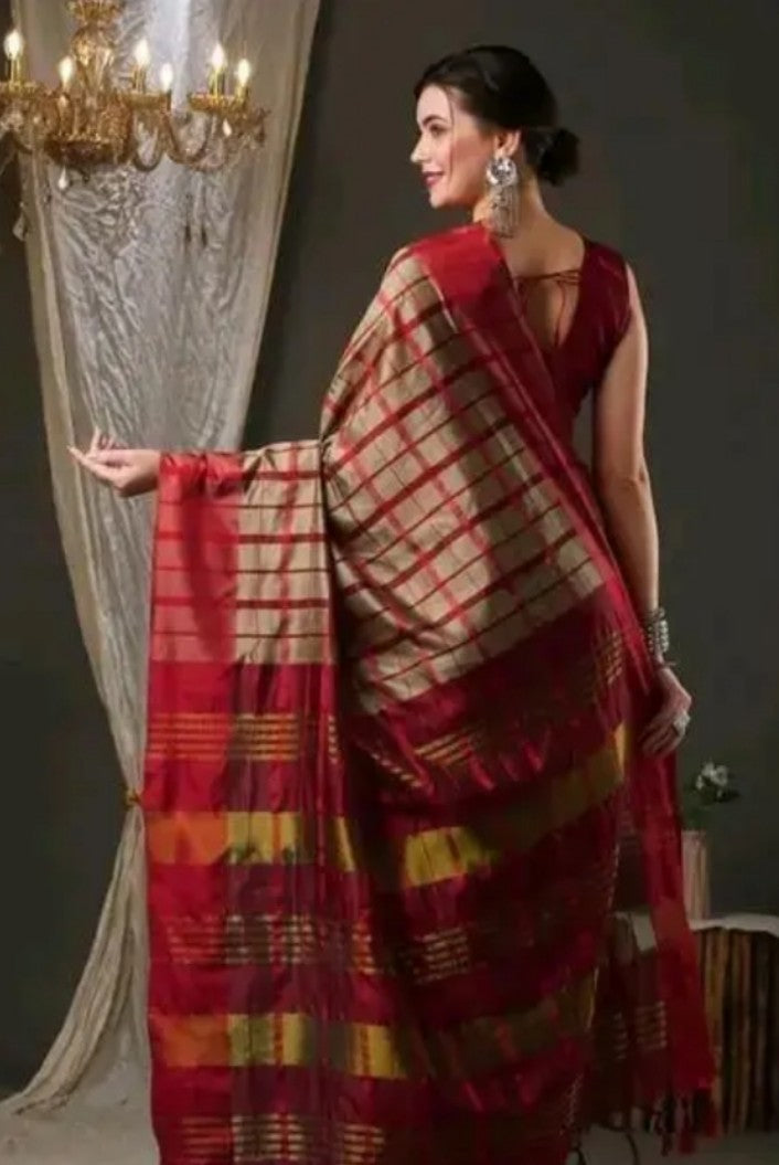 cotton silk saree with blouse