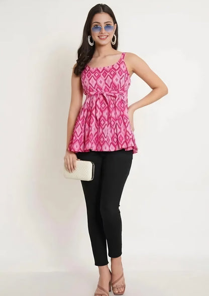 Urbane Stylish Modern Women Cami Floral Printed Top & Tunics